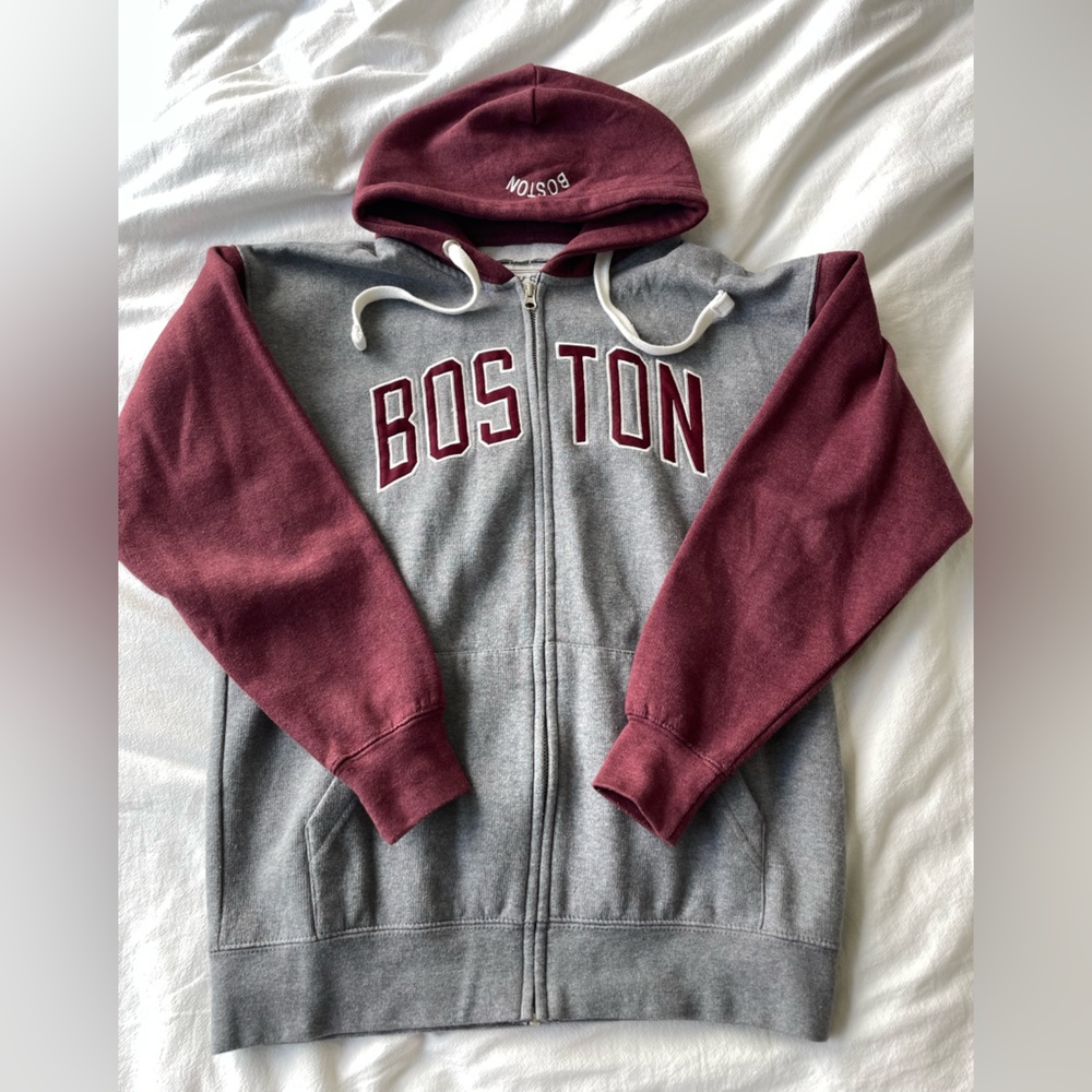 Colorblock Boston Zip Up Hoodie